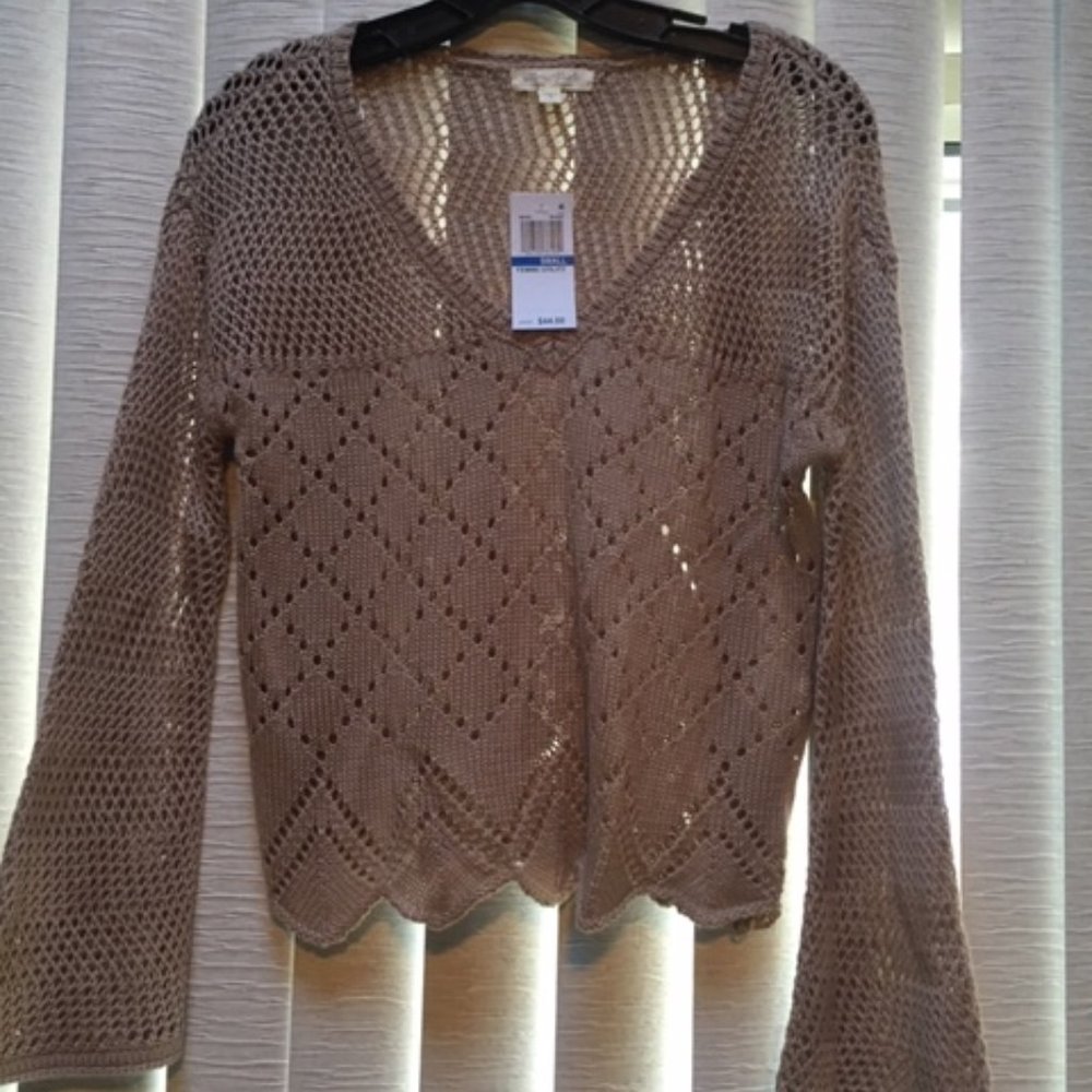 Ultra Flirt Pointelle-Knit Pullover Sweat